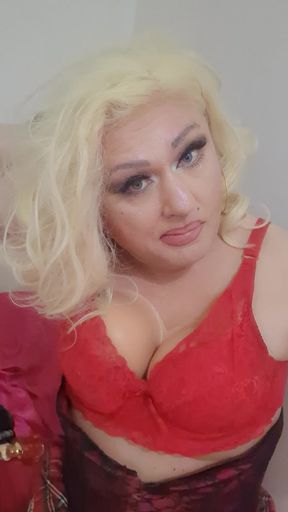 Bad Sissy selfpunishment whipping her ass.