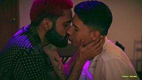 Big Dick Camilo Brown Fucking Cute Twink Juan Ferrer Bareback At The Bar Covering His Face In Cum