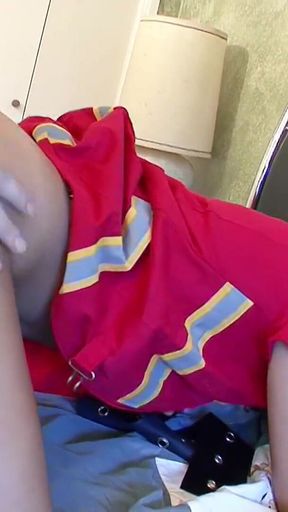 Horny firefighter angel baby gets fucked by resident while on duty