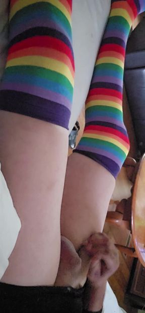 Crossdresser jerking wanting cock