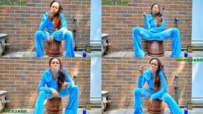 Have a smoke with me in my Velour tracksuit volume 77 Non Nude ****wmv****