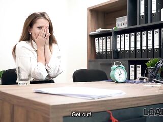LOAN4K. Russian chick Una Fairy likes to screw strangers on the office table