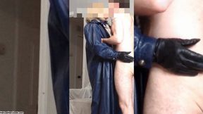 Blue Gray and White Leather Fuck part 2