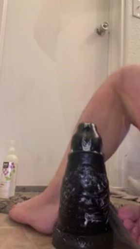 BBW Rides Mr Hankey Toys’ XXL RABBIT &amp; Exposes Her Anal Gape