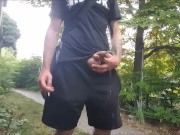 Outdoors pissing, smoking and freeballing in Berlin