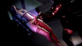 Curvy 3D Futanari Uses Telekinesis for Mind-Bending Space Handjob & Huge cumshot