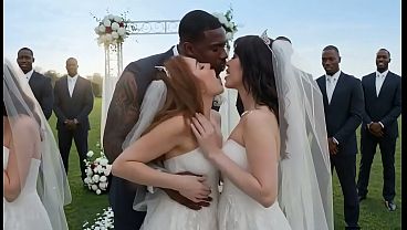 Eight bisexual brides stretched by massive cocks in steamy spa cuckold scene