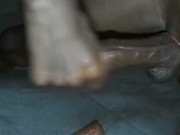 BLACK VEINY COCK SOLO MASTURBATION