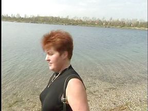 Short hair mature at the outdoors interview