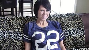 Sultry slender vixen with colossal assets