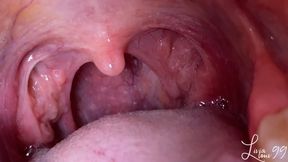 Uvula closeup full HD mp4