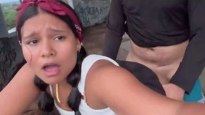 Pretty Plump Latina Teen Gets Fucked By Her BF On the Top Of the Observation Tower