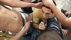 Twink fucked by big blacks cocks