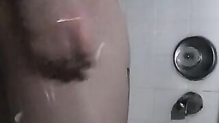 Chubby women inside the Shower