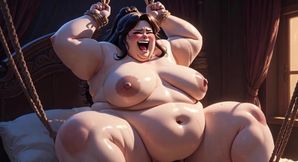 SSBBW in Tight Bondage - Extremely Horny with Swollen Fat Pussy