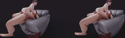 Cute Teen D.Va Takes a Ride on the Couch