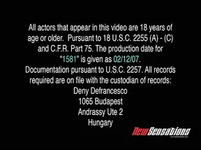 Two tiny-titted girlfriends Jenn and Jane hornyly go down on each