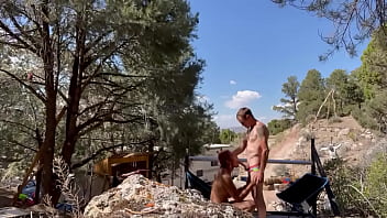 Cock appreciation in the mountains