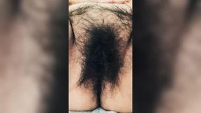 Close-up hairy pussy&#x270C; of mom