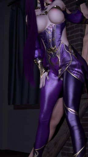3D Super Hot BDSM Queen Have a Hardcore Sex with Her Slave