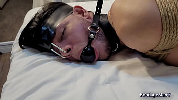 Fito Torres hogtied and gagged anal hook and nosehooked tight bound