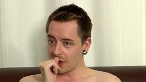 BlakeMason.com: Brown hair Kit Wilde stroking on sofa