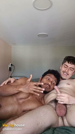 Cumshot on Bodybuilder's Face