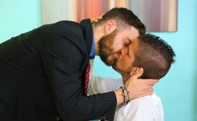 Sensual men are enjoying a good fuck in restless positions