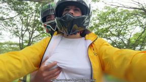 Picking up a Customer Without a Bra!