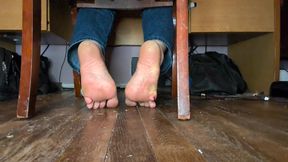 POV Your Femboy Roommate Teases You with Their Soles (painted Version)