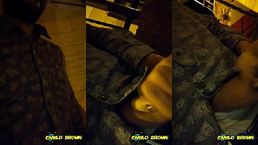 Hot colombian guy jerking off in public after a party night - Camilo Brown