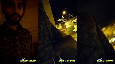 Hot colombian guy jerking off in public after a party night - Camilo Brown