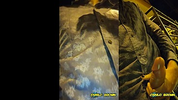Hot colombian guy jerking off in public after a party night - Camilo Brown