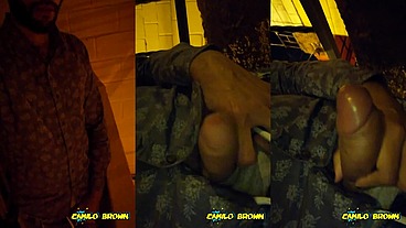 Hot colombian guy jerking off in public after a party night - Camilo Brown