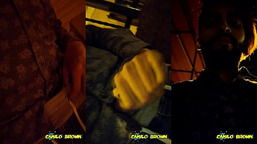 Hot colombian guy jerking off in public after a party night - Camilo Brown