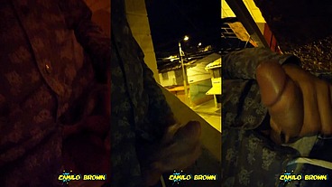 Hot colombian guy jerking off in public after a party night - Camilo Brown