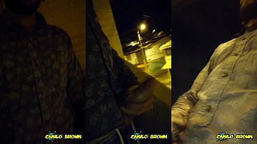 Hot colombian guy jerking off in public after a party night - Camilo Brown