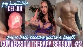 Conversion Therapy #2 CEI JOI Gay Humiliation with Gay Porn