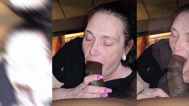 I got a professional gumjob from my stepmom with her pink fake nails