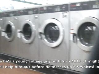 Helena Price Public Laundry Upskirt Flashing Tease! Exhibitionist mother I'd like to fuck Vs College Voyeur at the laundry! (Part2)