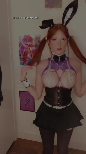 Just goofing around n showing off my little bunny outfit w/ daft punk