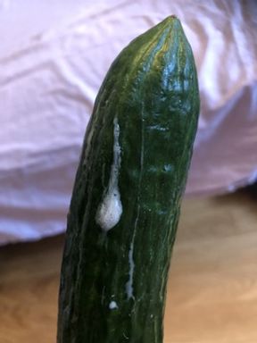 Playing with cucumber