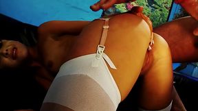 Slutty Hannah Shaw Gets Her Tight Pussy Pounded by Older Guy Ben Dover and Swallows His Load