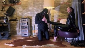 Latex Spit Slave - Obey & Swallow Like a Good Little Piggy