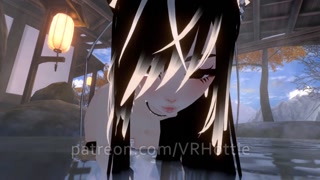 Nude Dragon Girl Face Rides You At Hot Spring White Black Hair Tail Play Sensual POV Lap Dance