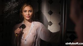 Passionate angel in sexy lingerie Rika Fane likes nighttime fuck