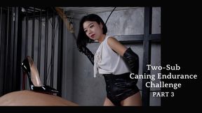 Drop the Heel = Start Over | Two-Sub Caning Endurance Challenge - Part 3