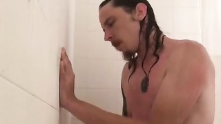 HANDSOME DILF WANKS OFF IN MOTEL DOUCHE ( POWERFUL CLIMAX )