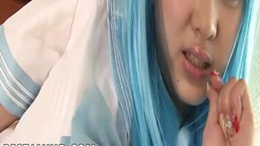 Hot Asian babe gives pristine uncensored JAV head