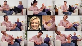 Zazie Hand Game Loser Gets Foot Tickled (in HD 1920X1080)